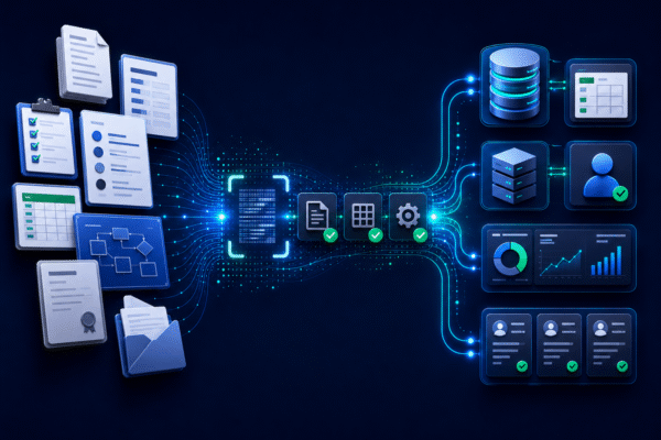 Doc2Data da iDataClinic para extração automática de dados de documentos, PDFs e relatórios empresariais.